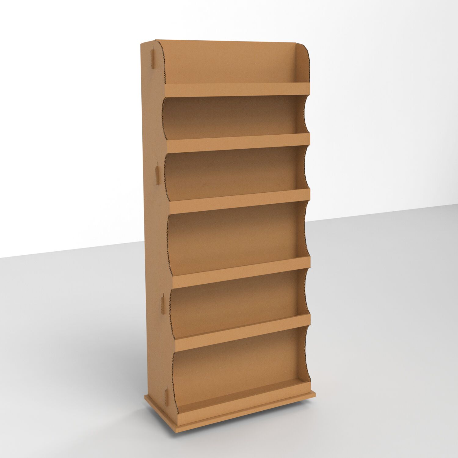 Display raft din carton Slim - Natur - imagine 1