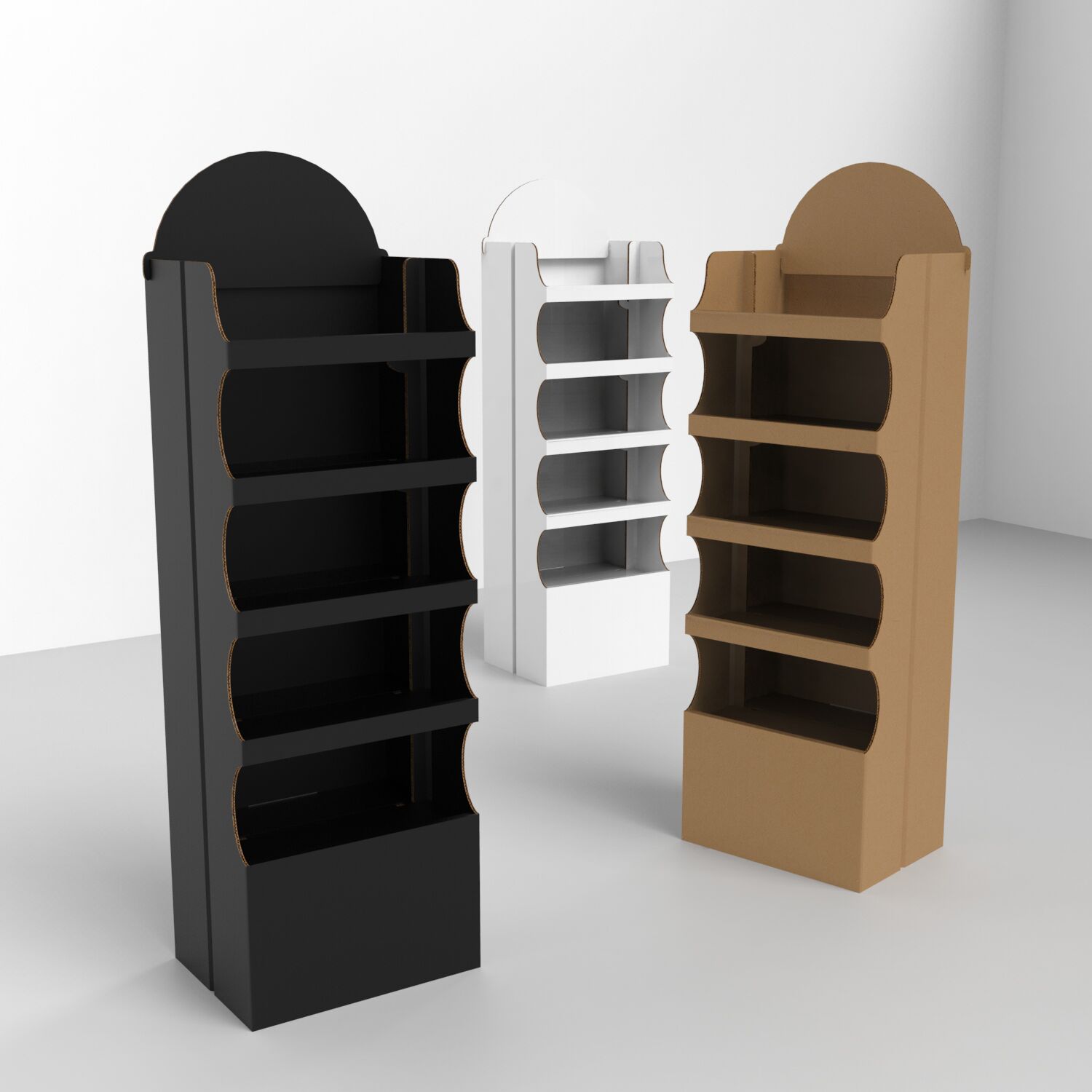 3 Display raft din carton PopUp - Natur - imagine 1