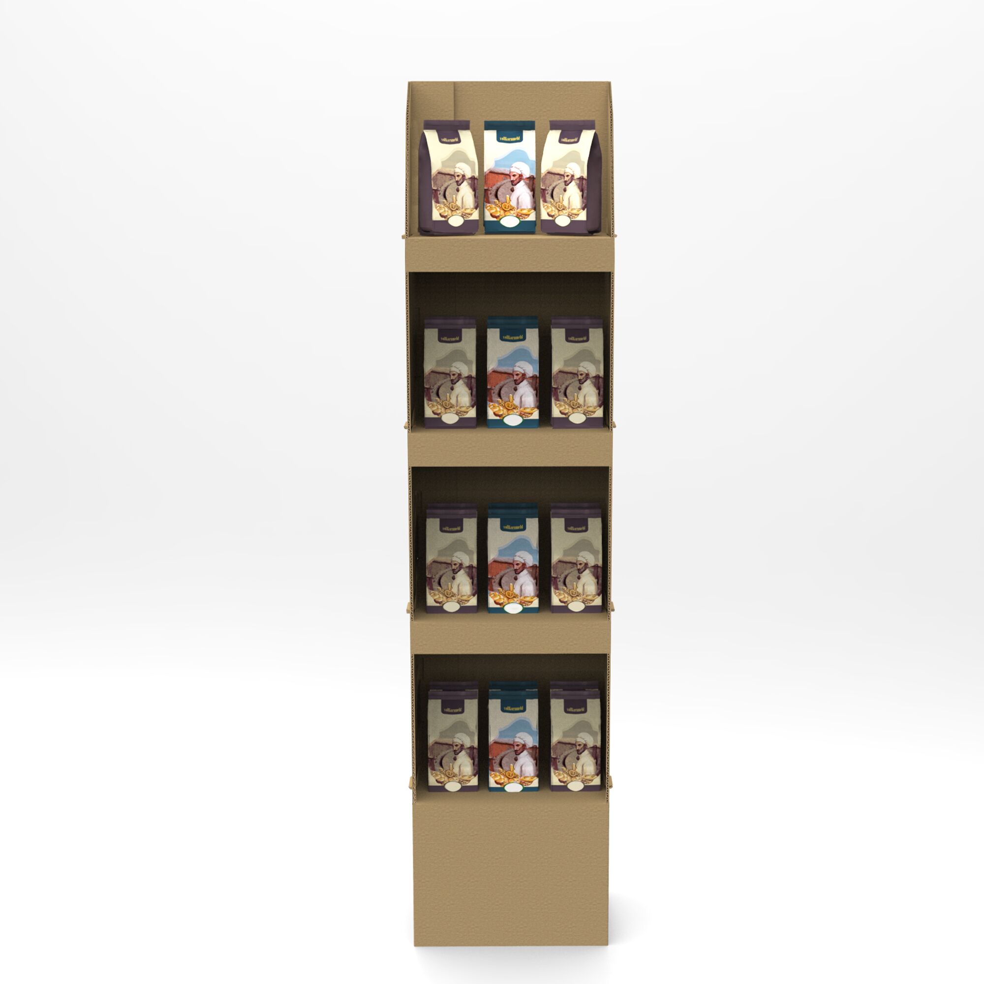 display mic front- Stand din carton ONE - Natur - imagine 1