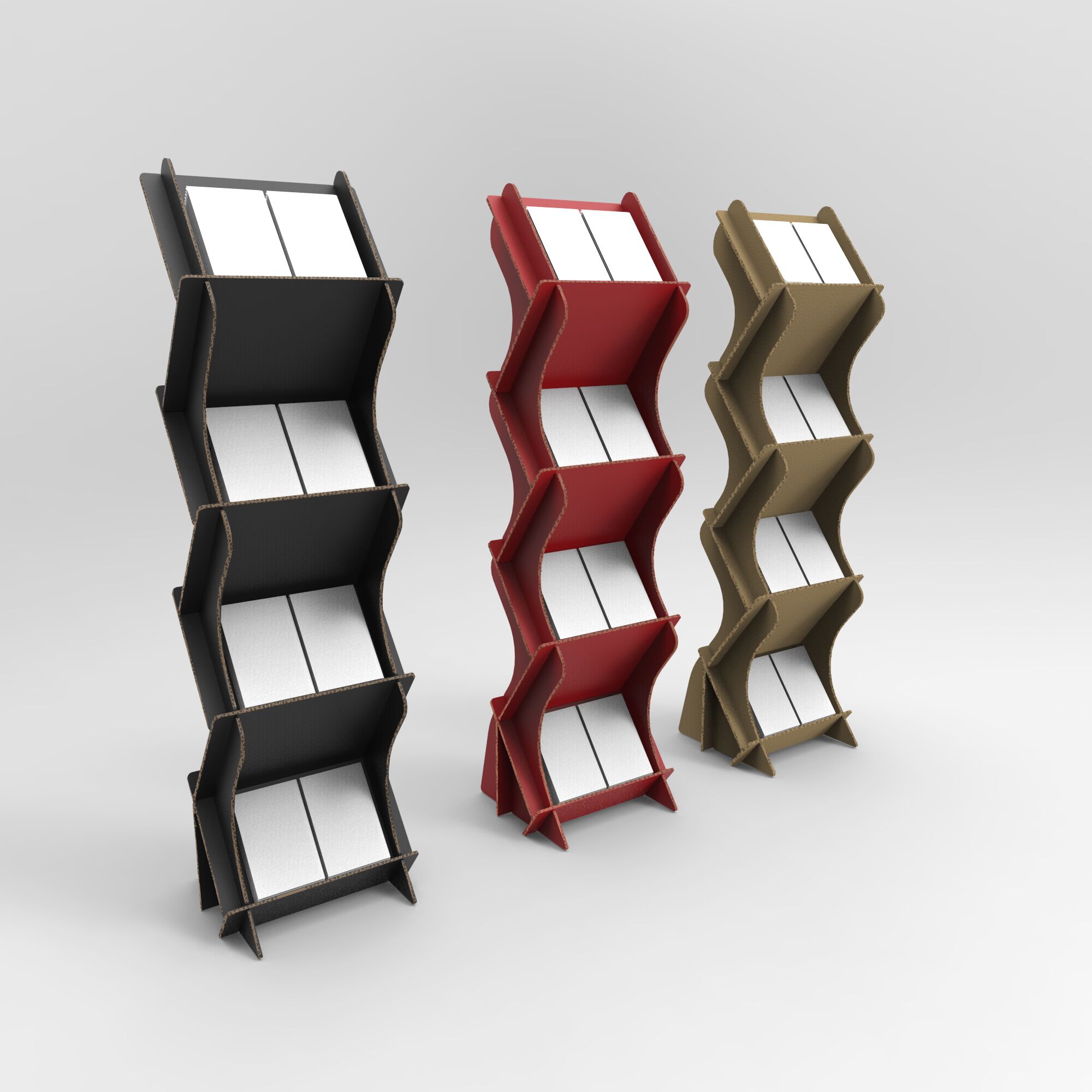 zig zag personalizare Suport din carton pentru brosuri, cataloage A3 ZigZag - Natur - imagine 1